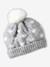 Ensemble bébé fille tricot bonnet, snood et moufles gris chiné 2 - vertbaudet enfant 