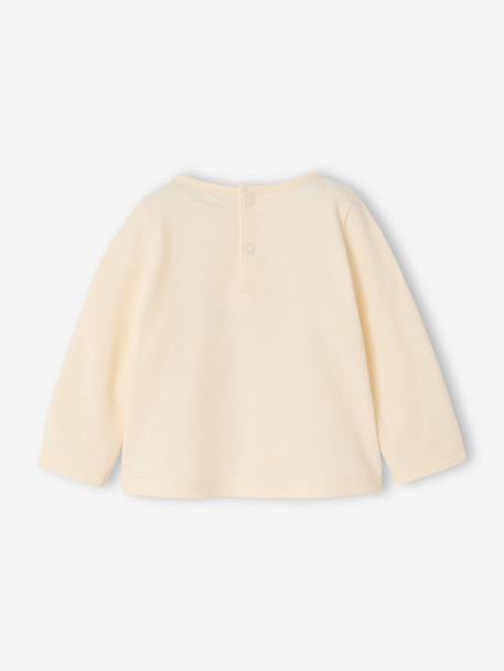 T-shirt manches longues bébé fille rose poudré+vanille 8 - vertbaudet enfant 