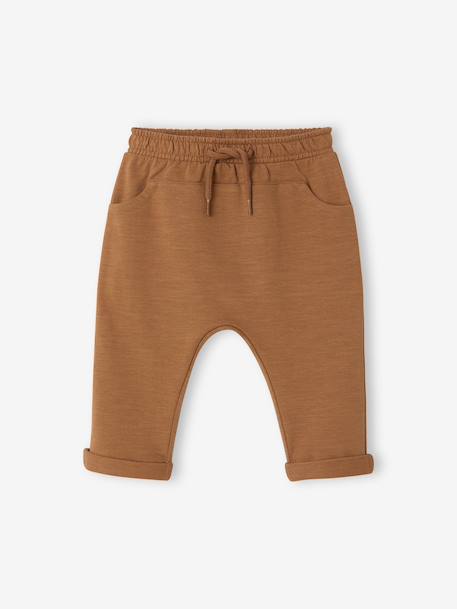 Pantalon bébé garçon molleton beige sable+caramel+Marine grisé+taupe+tilleul foncé 12 - vertbaudet enfant 