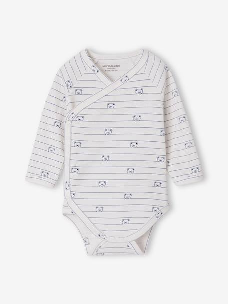 Lot de 3 bodies naissance garçon manches longues bleu 2 - vertbaudet enfant 