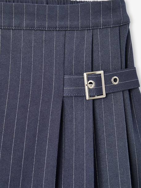 Jupe-short plissée fille anthracite+marine 12 - vertbaudet enfant 