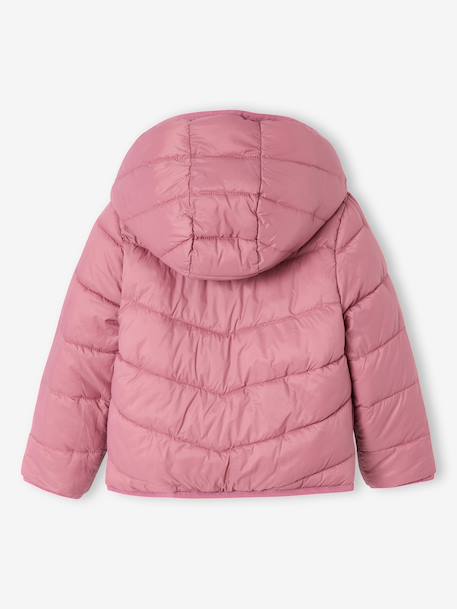 Doudoune fille légère réversible anthracite+mauve+rose pâle 13 - vertbaudet enfant 