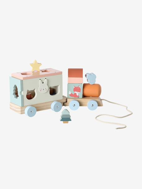 Train d'activités à tirer Happy Forest en bois FSC® écru 5 - vertbaudet enfant 
