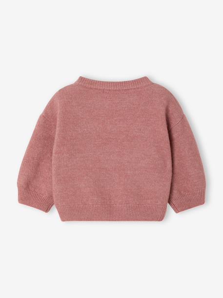 Pull bébé fille manches longues rose poudré 2 - vertbaudet enfant 