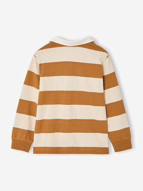 Polo rayé garçon gris chiné+marine+ocre+vert+vert d'eau 9 - vertbaudet enfant 