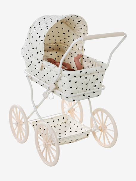 Landau pour poupon Coeur fondant+écru 2 - vertbaudet enfant 