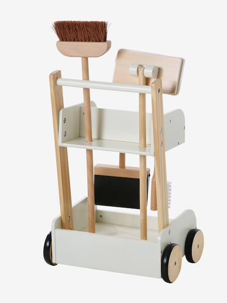 Chariot de ménage en bois FSC® écru 6 - vertbaudet enfant 