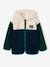 Gilet zippé à capuche garçon bleu moyen+vert sapin 8 - vertbaudet enfant 