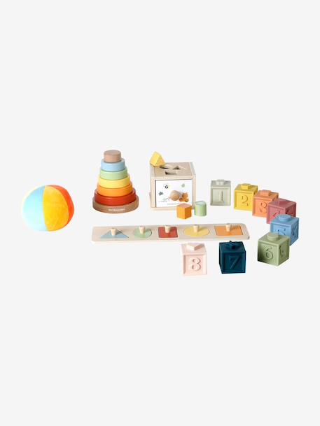 Coffret 5 jouets d’éveil bois FSC® multicolore 2 - vertbaudet enfant 