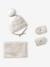 Ensemble bébé fille tricot bonnet snood moufles écru 1 - vertbaudet enfant 