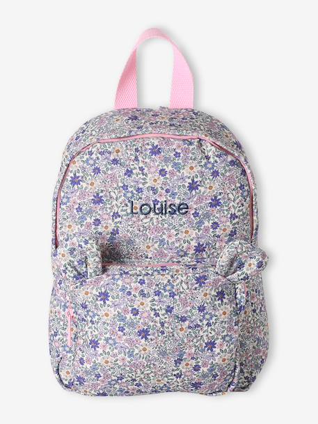 Sac à dos fille maternelle personnalisable animation oreilles ourson lilas poudré+vert sauge 7 - vertbaudet enfant 