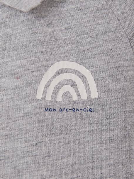 Lot de 2 bodies naissance manches longues col polo gris chiné 7 - vertbaudet enfant 