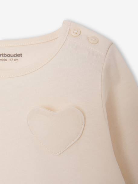 Lot de 3 T-shirts Basics bébé manches longues rose poudré+vieux rose 7 - vertbaudet enfant 