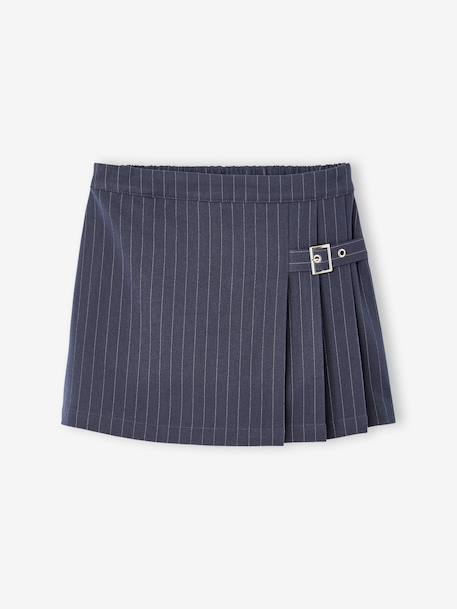 Jupe-short plissée fille anthracite+marine 10 - vertbaudet enfant 
