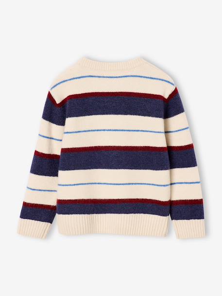 Pull garçon manches longues marine+noisette 4 - vertbaudet enfant 