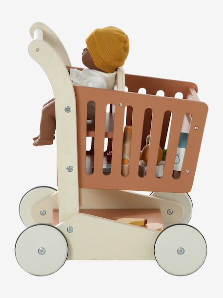 Grand chariot de course porte-poupée en bois FSC® blanc+caramel 11 - vertbaudet enfant 