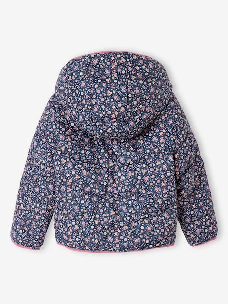 Doudoune fille légère réversible anthracite+mauve+rose pâle 12 - vertbaudet enfant 