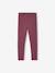 Lot 2 Leggings fille doublés maille polaire anthracite+prune 10 - vertbaudet enfant 
