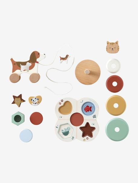 Coffret de 3 jouets d'éveil en bois FSC® Big Family 4 - vertbaudet enfant 