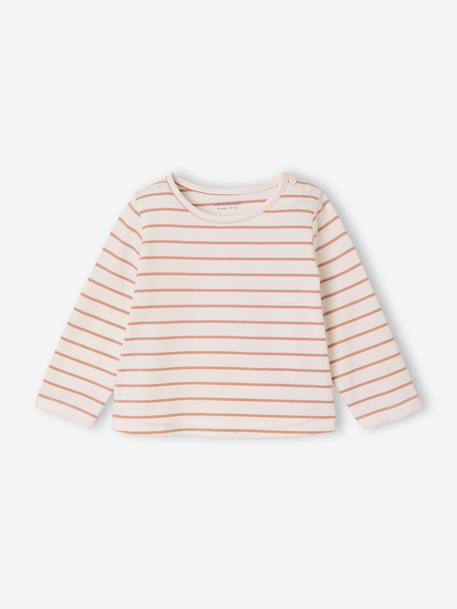 Lot de 3 T-shirts Basics bébé manches longues rose poudré+vieux rose 4 - vertbaudet enfant 