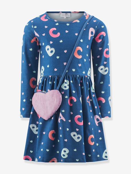Fille-Robe avec lettres et sac fille Happy Girls