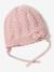 Ensemble bébé fille tricot bonnet snood moufles rose poudré 2 - vertbaudet enfant 