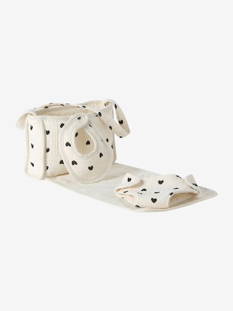Sac à langer poupon personnalisable + couche + bavoir CHERRY+Cœur fondant+Sherpa 9 - vertbaudet enfant 