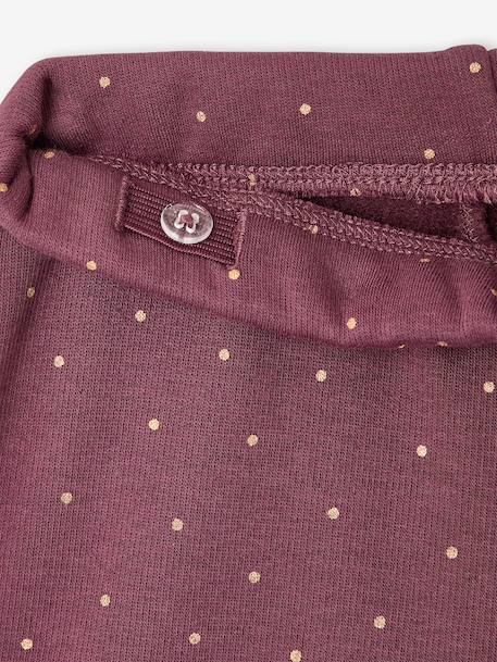 Lot 2 Leggings fille doublés maille polaire anthracite+prune 12 - vertbaudet enfant 
