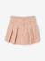 Jupe short fille plissée beige+bordeaux+vert anglais 1 - vertbaudet enfant 