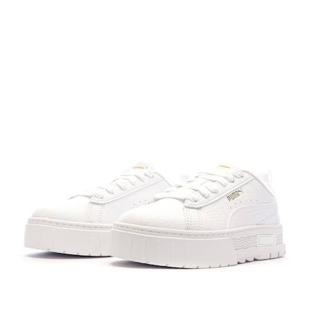 Baskets basses  à lacets Blanc+Blanc or 6 - vertbaudet enfant 