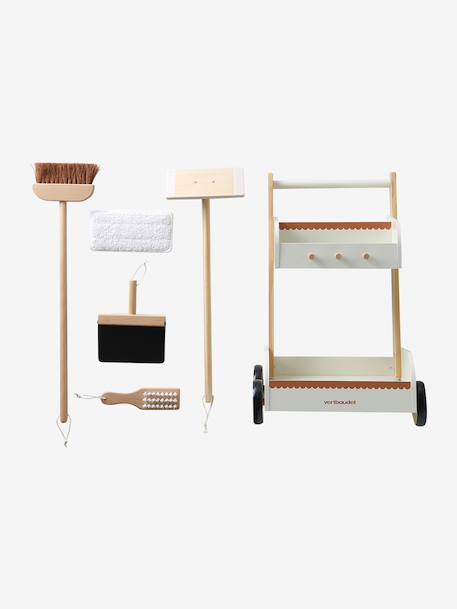 Chariot de ménage en bois FSC® écru 5 - vertbaudet enfant 