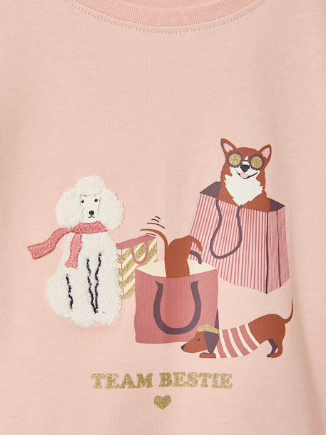 T-shirt manches longues fille rose poudré 3 - vertbaudet enfant 