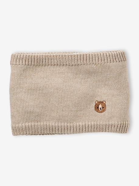 Ensemble bébé bonnet, snood et moufles beige 4 - vertbaudet enfant 