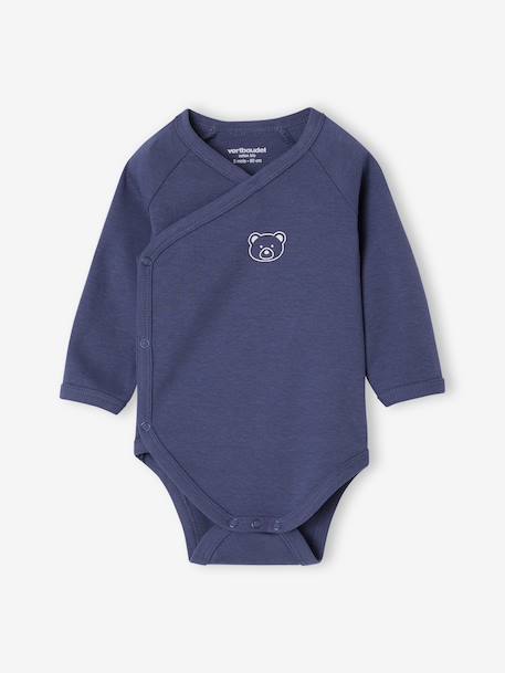 Lot de 3 bodies naissance garçon manches longues bleu 4 - vertbaudet enfant 