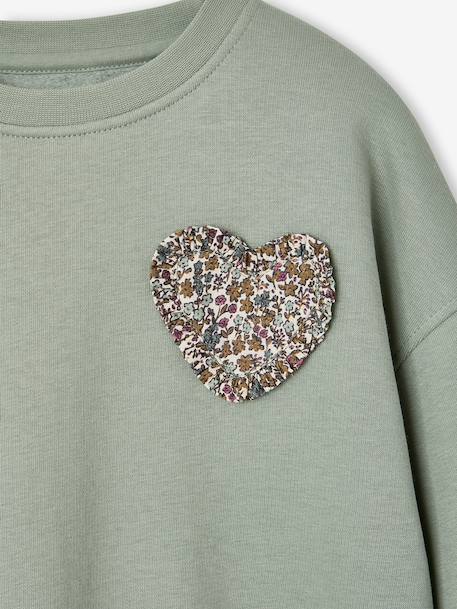 Sweat fille vert de gris 4 - vertbaudet enfant 