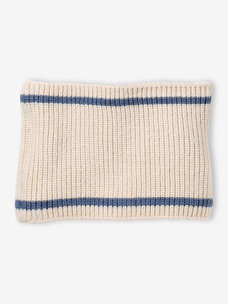 Ensemble bébé tricot bonnet, snood et moufles écru 4 - vertbaudet enfant 