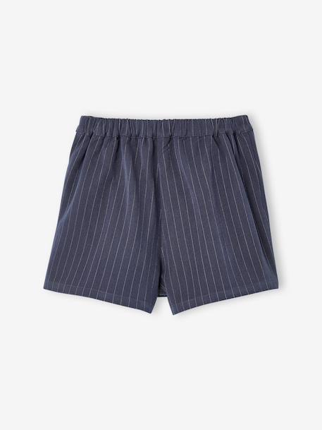 Jupe-short plissée fille anthracite+marine 11 - vertbaudet enfant 