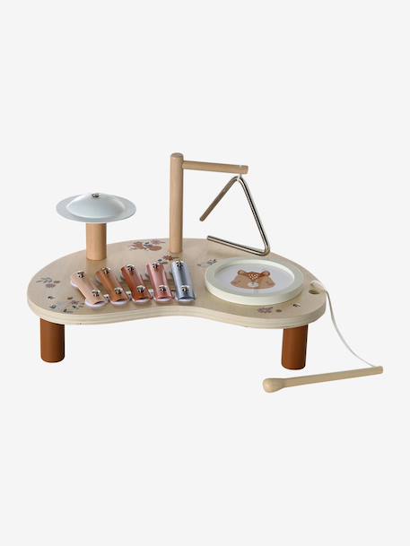 Mini table d'activités musicale en bois FSC® Rétro Flower+Tanzanie 1 - vertbaudet enfant 
