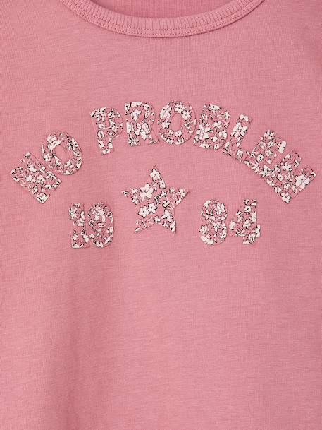 T-shirt manches longues fille écru+mauve 6 - vertbaudet enfant 