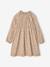 Robe courte fille manches longues cannelle+écru 1 - vertbaudet enfant 