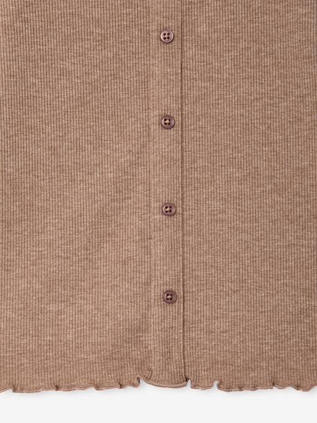 T-shirt manches longues fille taupe 3 - vertbaudet enfant 