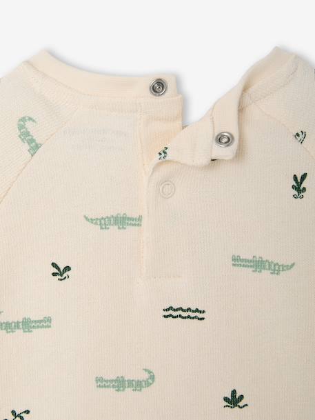 T-shirt manches longues bébé garçon bleu grisé+vanille 7 - vertbaudet enfant 