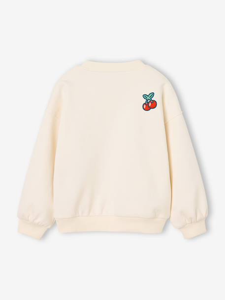 Sweat fille manches longues écru 2 - vertbaudet enfant 