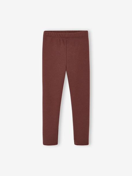 Lot 2 Leggings fille doublés maille polaire anthracite+prune 9 - vertbaudet enfant 