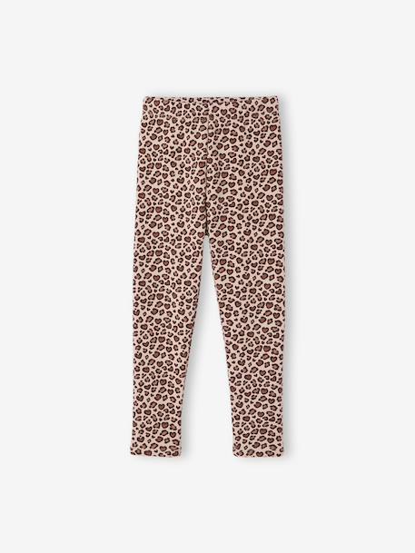 Legging fille doublé maille polaire bois de rose+chocolat+gris imprimé+marron imprimé 14 - vertbaudet enfant 