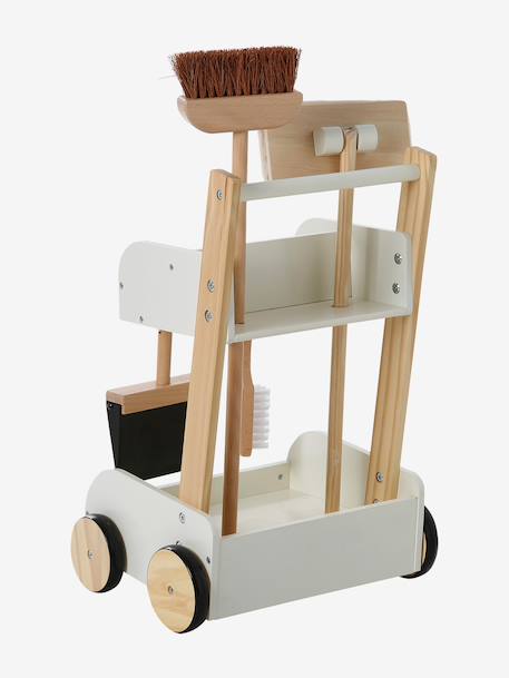Chariot de ménage en bois FSC® écru 7 - vertbaudet enfant 