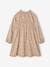 Robe courte fille manches longues cannelle+écru 2 - vertbaudet enfant 