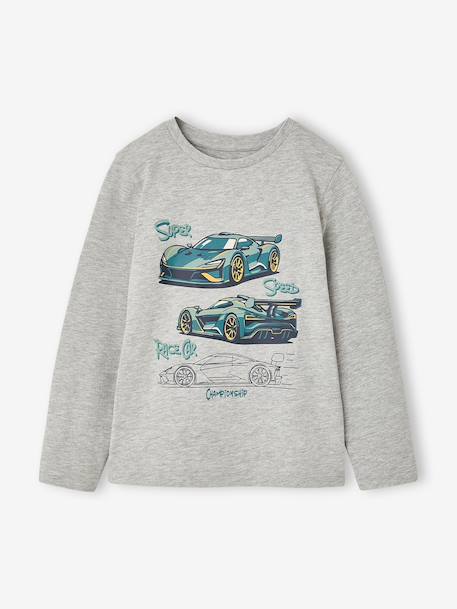 T-shirt motif ludique garçon écru+gris chiné 6 - vertbaudet enfant 