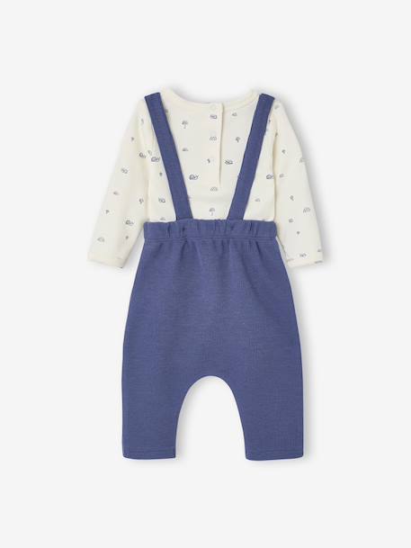 Ensemble body et pantalon bébé bleu moyen 4 - vertbaudet enfant 