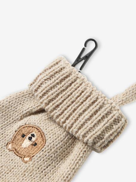 Ensemble bébé bonnet, snood et moufles beige 6 - vertbaudet enfant 